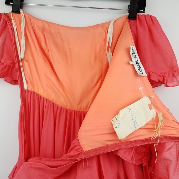 Albert Capraro Vintage 70's Ruffle Tiered Dress - Picture 5 of 8